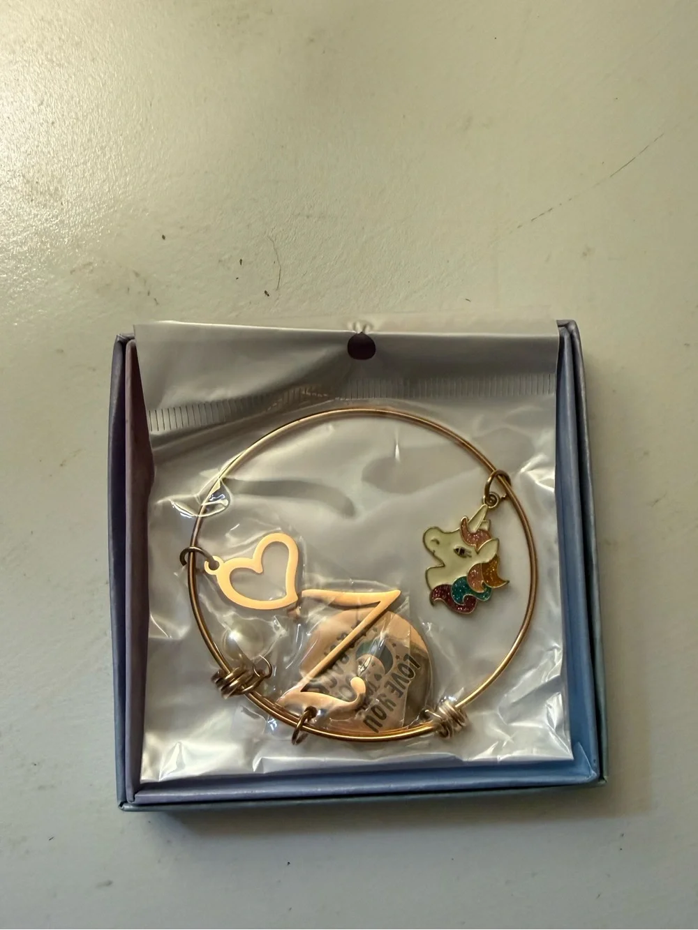 “Z” Girls Charm Bracelet